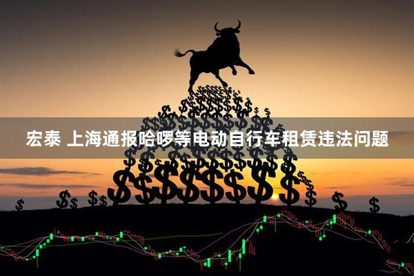 宏泰 上海通报哈啰等电动自行车租赁违法问题