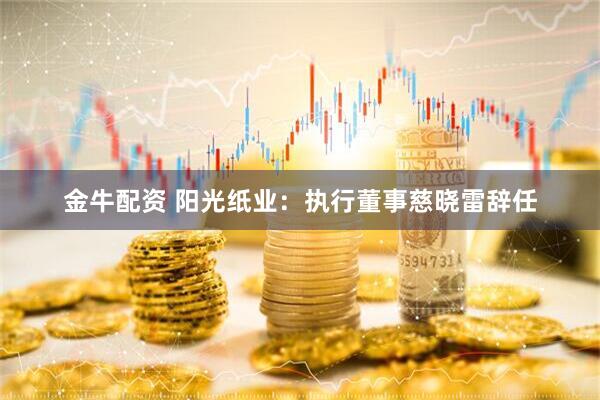 金牛配资 阳光纸业：执行董事慈晓雷辞任